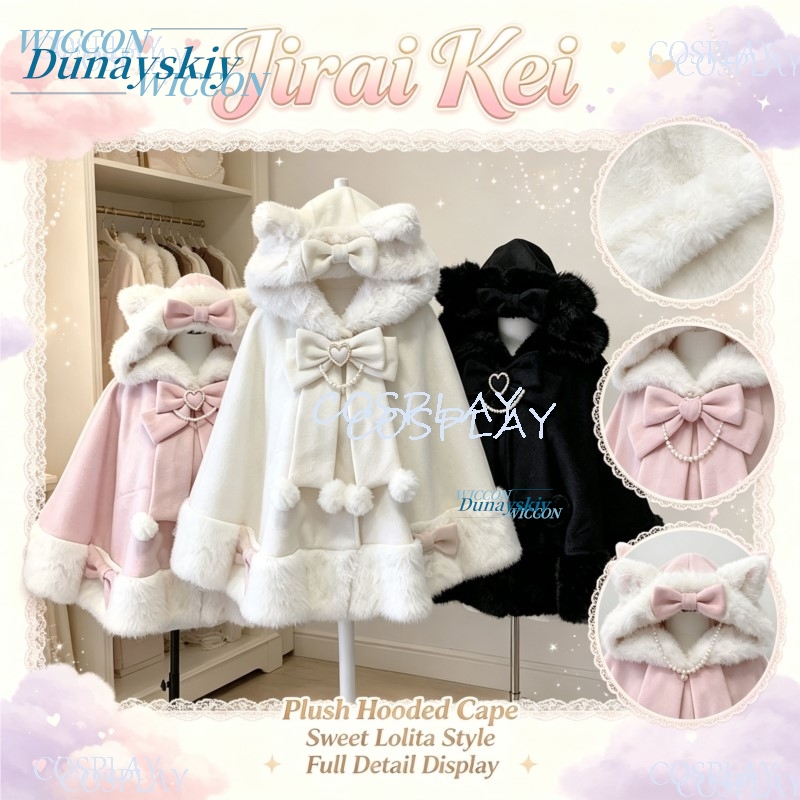 Japanese Jirai Kei Lolita Hood - đánh giá và giá Wool Coat Peacoat