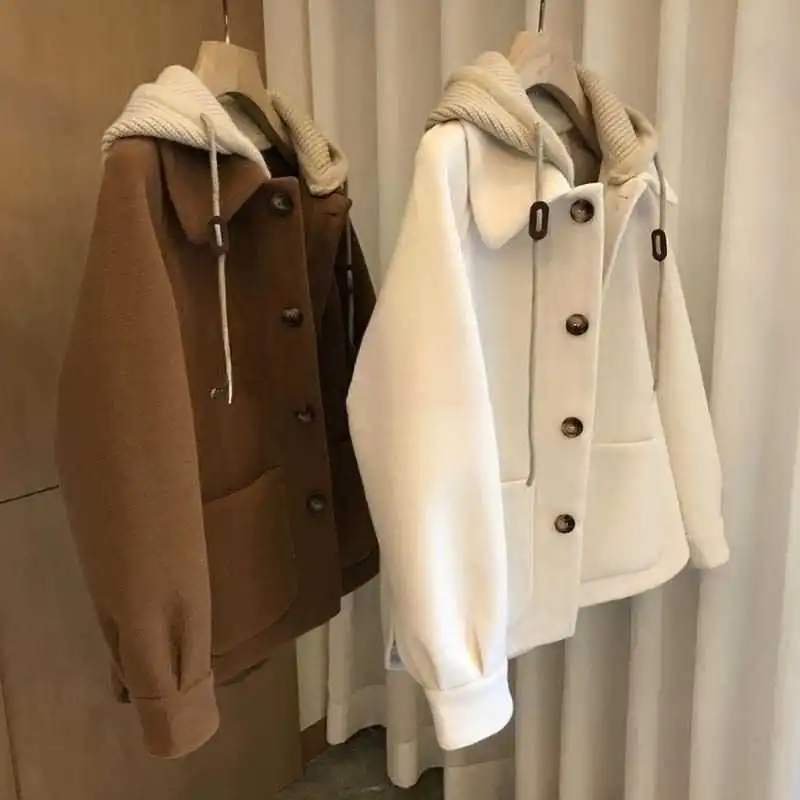 Women's Hooded Woolen Coat 202 - đánh giá và giá Wool Coat Peacoat