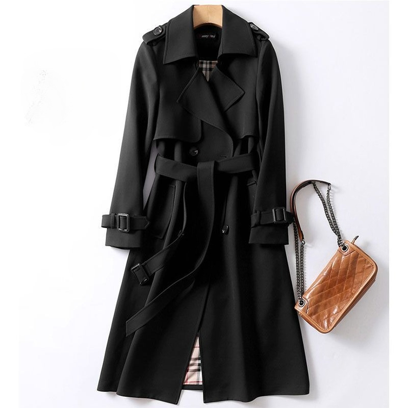 Korean Vintage Long Sleeve Mid - đánh giá và giá Wool Coat Peacoat