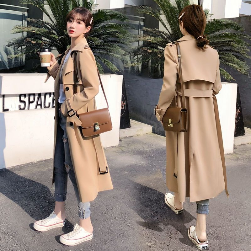 Korean Vintage Long Sleeve Mid - đánh giá và giá Wool Coat Peacoat