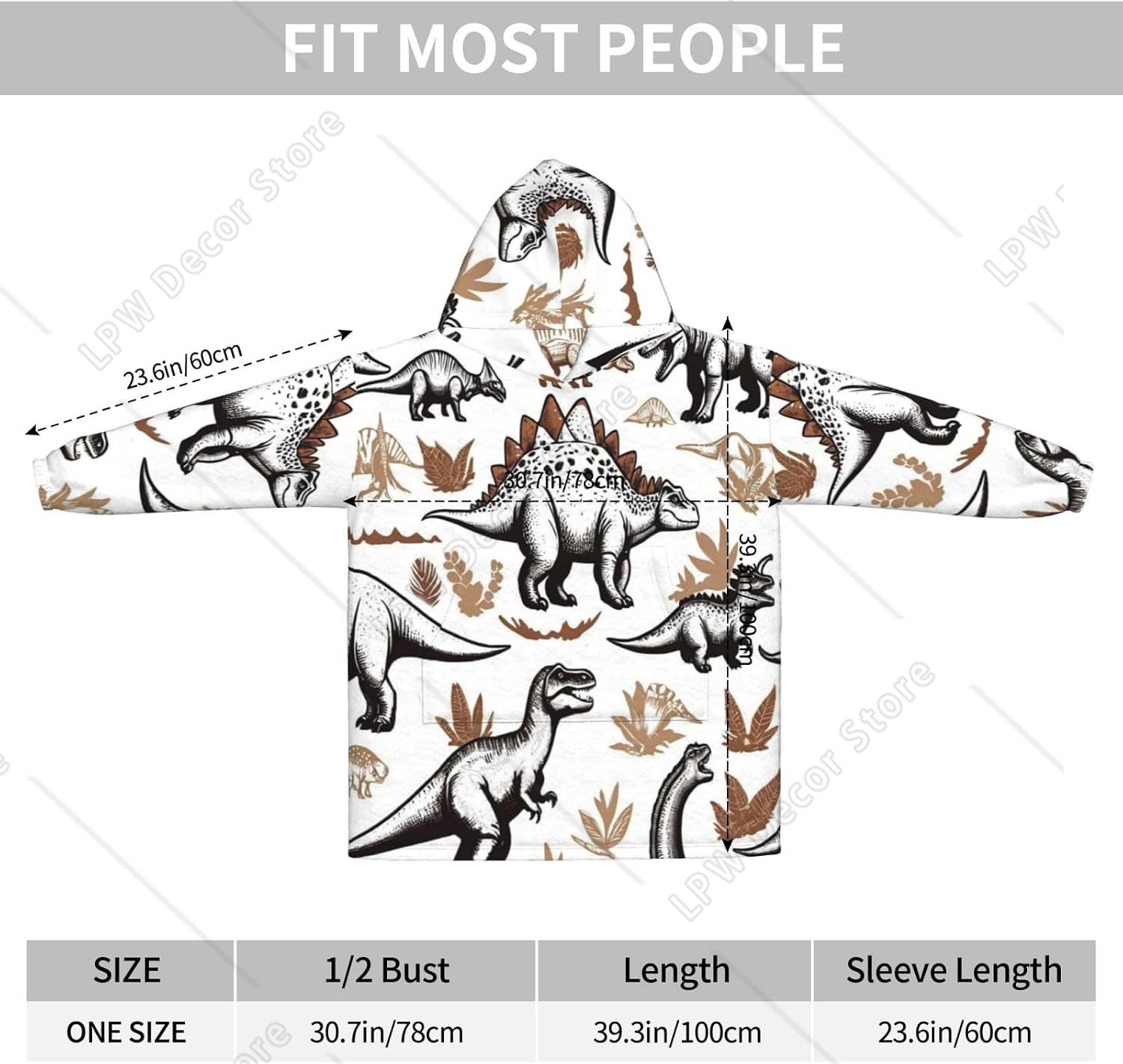 Animal Dinosaurs Wearable Blan - đánh giá và giá Sherpa Hoodie Fleece