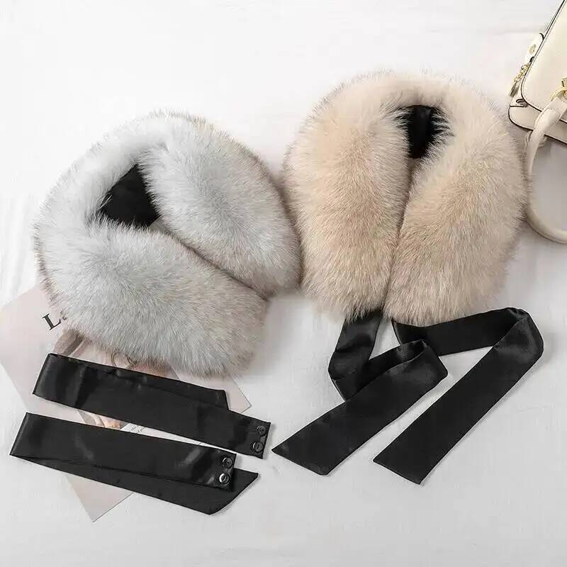 Fox Fur Collar Ladies Winter F - đánh giá và giá Shawl Wrap Winter