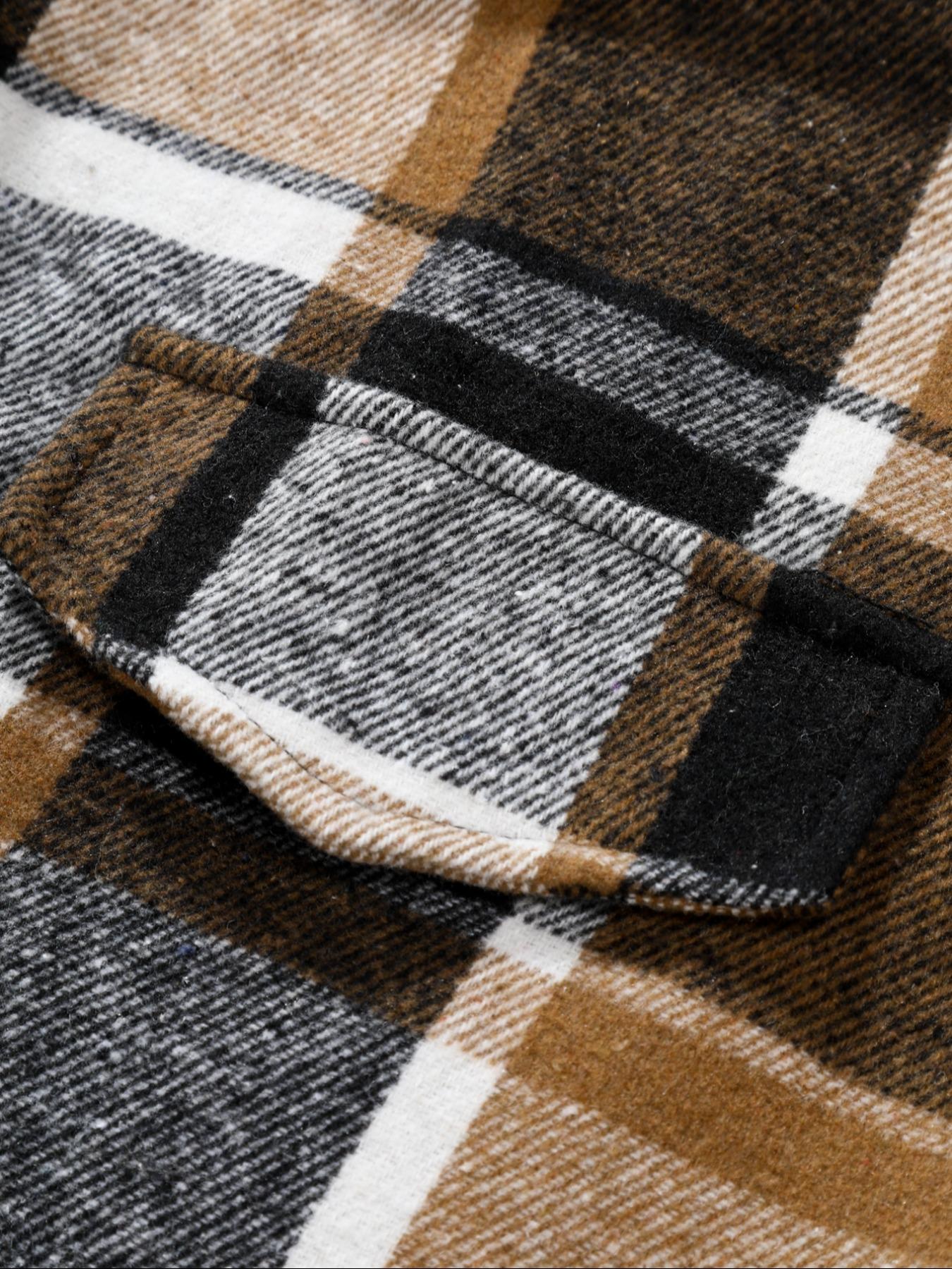 Retro Plaid Shirt Men Casual E - đánh giá và giá Flannel Shirt Lined