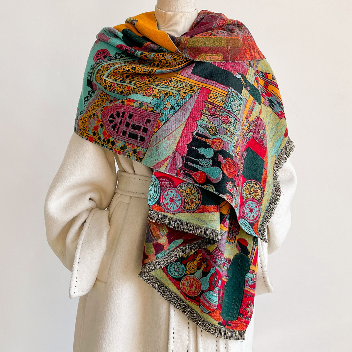 Women Imitation Cashmere Scarf - đánh giá và giá Cashmere Pashmina Wrap