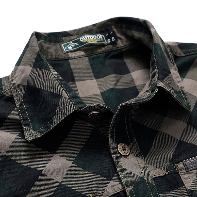 Men Plaid Casual Shirts Male M - đánh giá và giá Flannel Shirt Lined