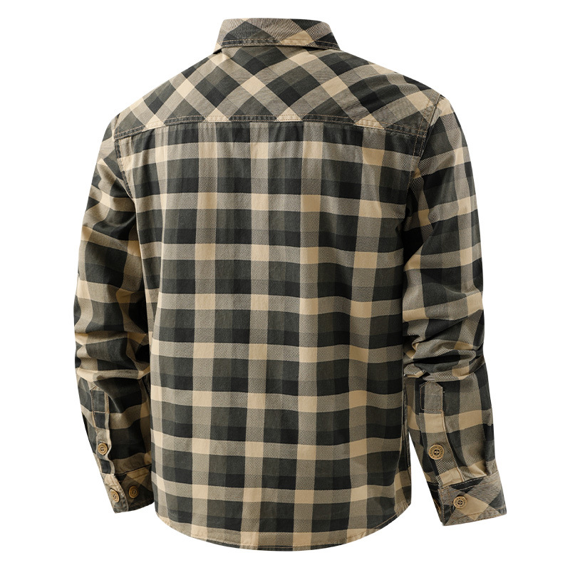 Men's Retro Workwear Checkered - đánh giá và giá Flannel Shirt Lined